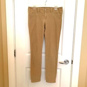 American Eagle Women Stretch Skinny Corduroy Jeggings Light Brown Size 6